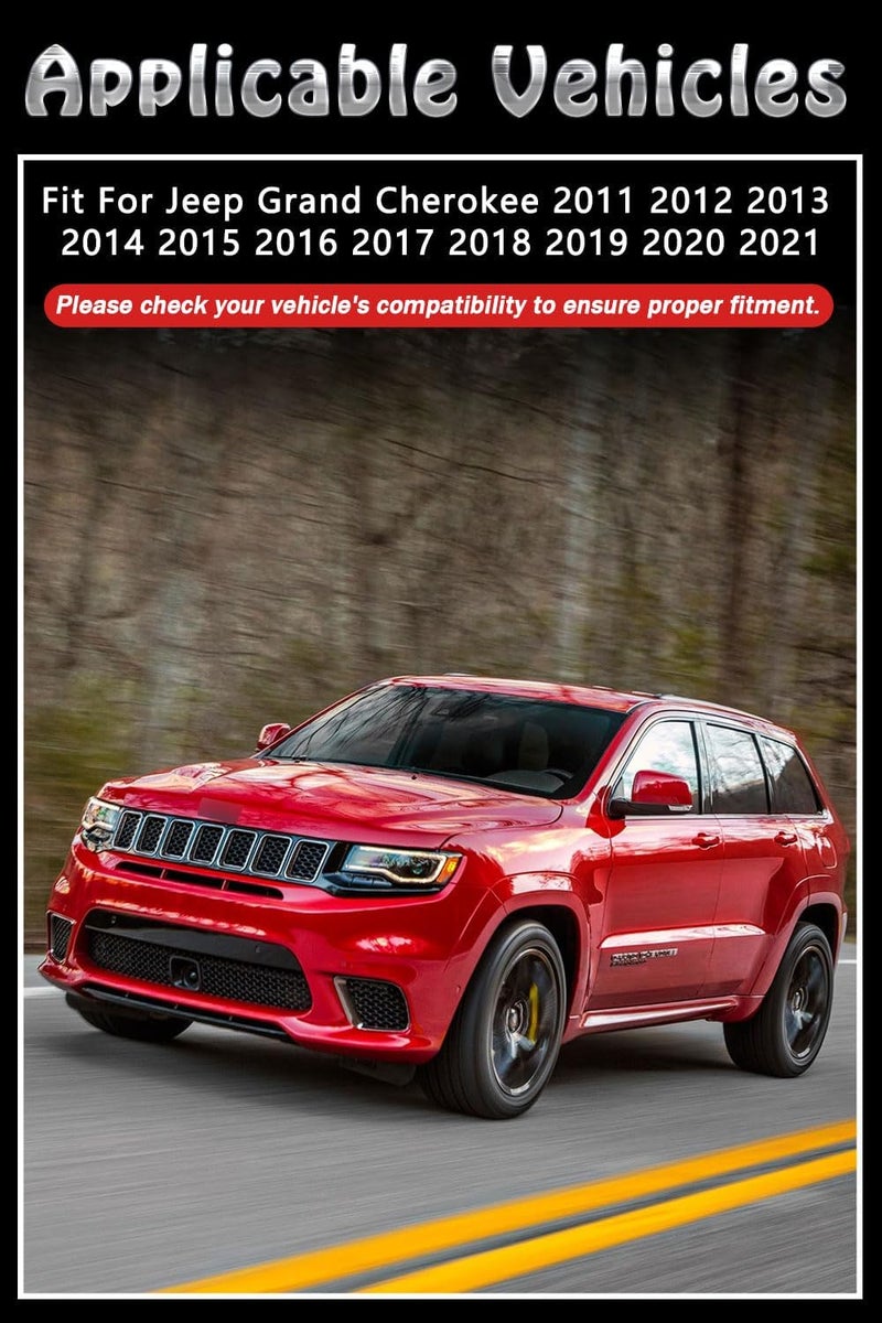 BriYorWay Vent Shades Rain Guards for Jeep Grand Cherokee 2011 2012 2013 2014 2015 2016 2017 2018 2019 2020 2021 Accessories, for Jeep Grand Cherokee Window Deflectors Window Visors - Image 2